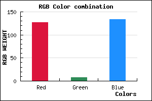 rgb background color #7F0886 mixer
