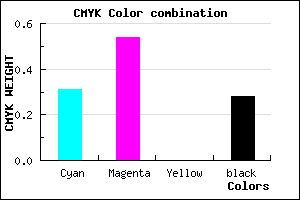 #7F54B8 color CMYK mixer