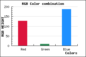 rgb background color #7F09BB mixer