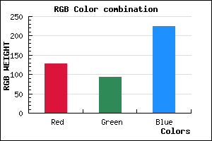 rgb background color #7F5DE1 mixer