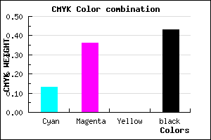 #7F5E92 color CMYK mixer
