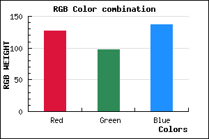 rgb background color #7F6189 mixer