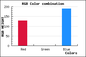 rgb background color #8000BE mixer