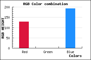 rgb background color #8000C1 mixer