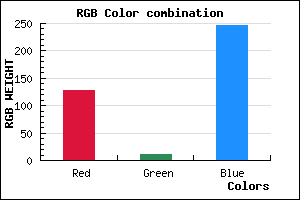 rgb background color #800BF7 mixer