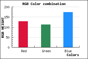 rgb background color #8070AE mixer