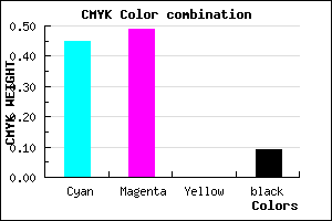 #8075E7 color CMYK mixer