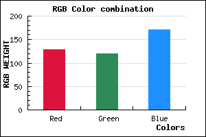 rgb background color #8077AB mixer