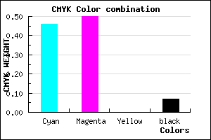 #8077ED color CMYK mixer