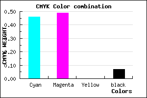 #8079ED color CMYK mixer