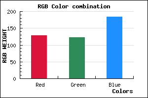 rgb background color #807AB8 mixer