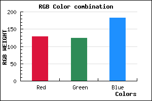 rgb background color #807CB6 mixer