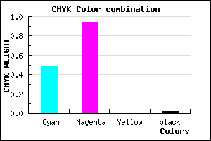 #800FFA color CMYK mixer