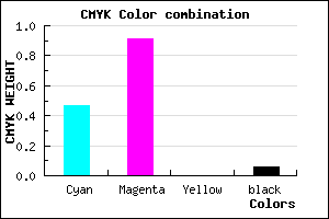 #8016F0 color CMYK mixer