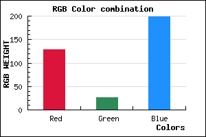 rgb background color #801BC7 mixer