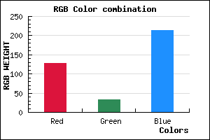 rgb background color #8021D6 mixer