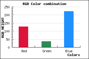 rgb background color #8024DE mixer