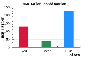rgb background color #8024E1 mixer