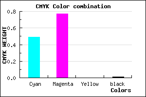 #8039FD color CMYK mixer