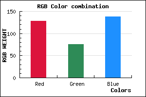 rgb background color #804C8A mixer