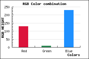 rgb background color #810AE6 mixer