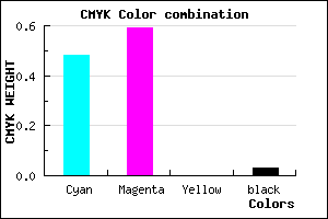 #8165F7 color CMYK mixer