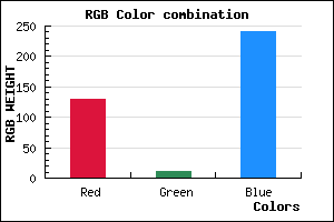 rgb background color #810BF0 mixer