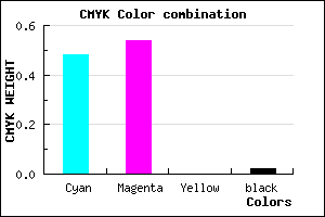 #8172FA color CMYK mixer