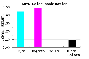 #8175E7 color CMYK mixer