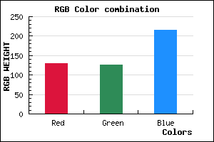 rgb background color #817ED7 mixer