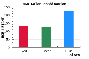 rgb background color #817EDF mixer