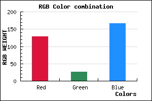 rgb background color #811AA6 mixer