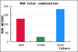 rgb background color #811AB6 mixer