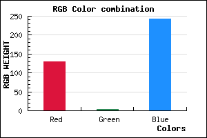 rgb background color #8103F3 mixer