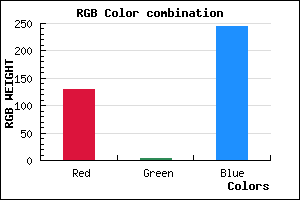 rgb background color #8103F5 mixer