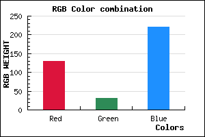 rgb background color #811FDC mixer