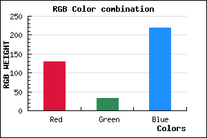 rgb background color #8121DB mixer