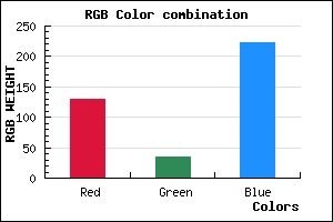 rgb background color #8122DE mixer