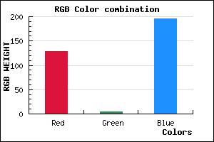 rgb background color #8105C3 mixer