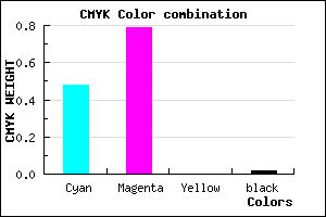 #8134FA color CMYK mixer