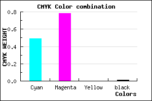 #8137FD color CMYK mixer