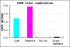 #813AFA color CMYK mixer