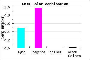 #8106FA color CMYK mixer