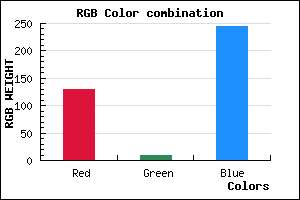 rgb background color #8109F5 mixer