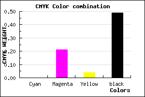 #82677D color CMYK mixer