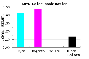 #8277DF color CMYK mixer