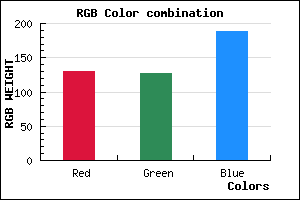rgb background color #827FBD mixer
