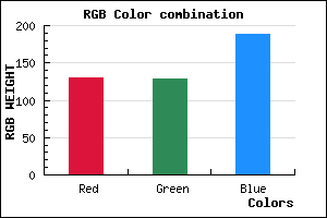 rgb background color #8280BC mixer