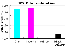 #8281ED color CMYK mixer