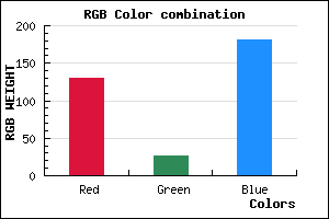 rgb background color #821AB5 mixer